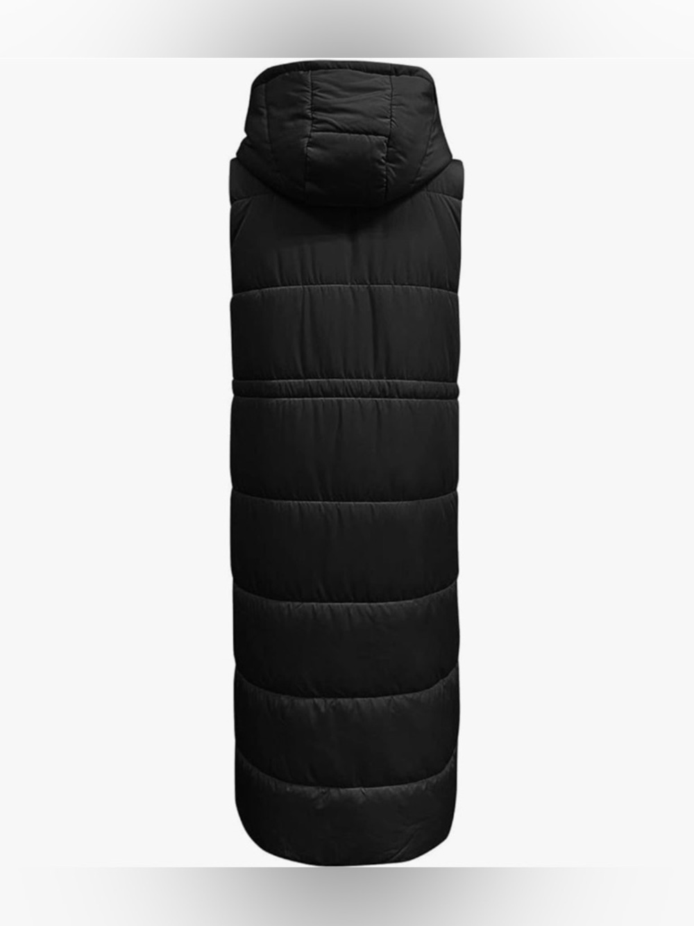 Women's Long Quilted Vest Hooded Maxi Length Sleeveless Puffer Vest Padded L - Picture 14 of 16